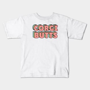 CORGI BUTTS PASTEL Kids T-Shirt